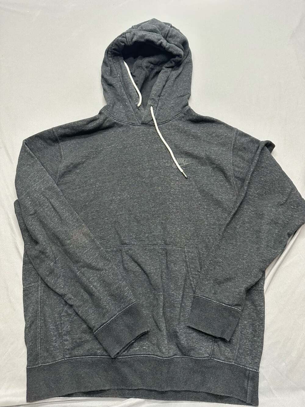 Nike Gray Melange French Terry Pullover Hoodie Size M